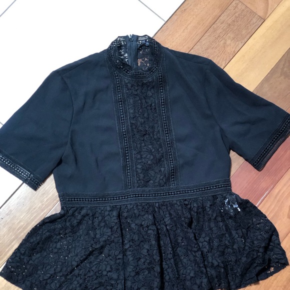 Zara lace and peplum top - Picture 2 of 4